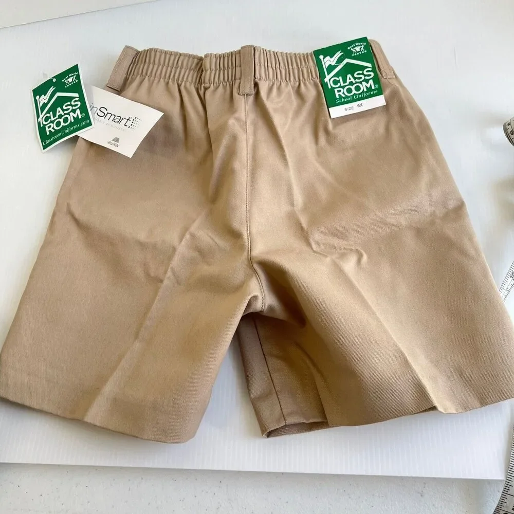 Lot Of 2 Classroom Uniforms Girls Bermuda Shorts Size 6X Khaki NEW